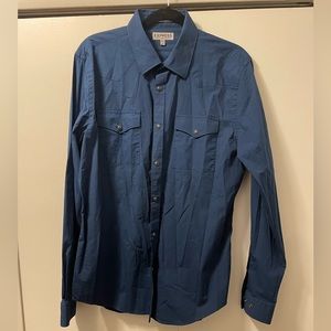 Navy Blue Express Button Down